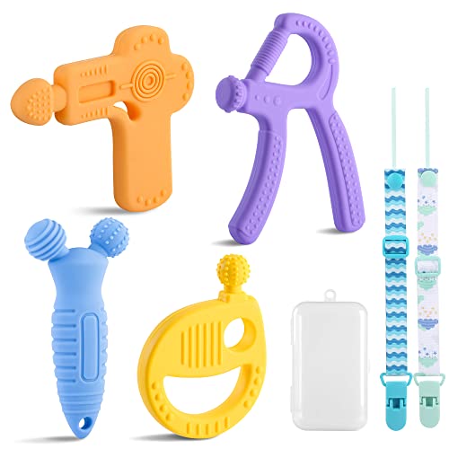 Igračke za izbijanje zuba za bebe 0-6 meseci, zamrzivač BPA igračke za izbijanje zuba, silikonske igračke za izbijanje zuba za bebe 6-12 meseci, igračke za žvakanje beba, bebi zubići za malu decu dečaci devojčice
