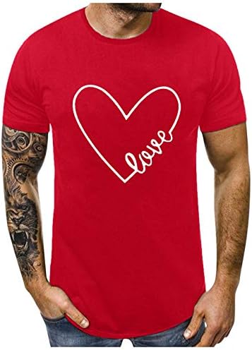 Muški parovi Ljubite T-majice Moda Love Ispiši majicu Ljetne kratke rukave Majice Soft Crew Neck Tee Tines