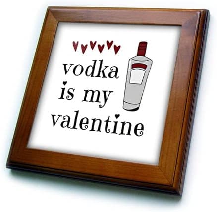 3drose Rosette - Valentine Citati - Vodka je moj Valentine-Framedled Tiles
