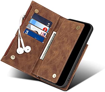 LBYZCASE Samsung Galaxy S21 FE 5G 2022 torbica za novčanik, Folio Flip luksuzna kožna RFID blokirajuća futrola za telefon sa džepnom