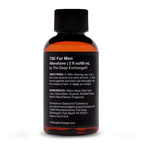 TSE za muškarce umirujući Aftershave - sandalovina vanilija - prirodni sastojci za zdravo brijanje nakon brijanja. Smanjite opekotine od britve sa Aloe Verom. Ručno izrađen 2 fl oz / 60 ml napravljen u SAD-u.