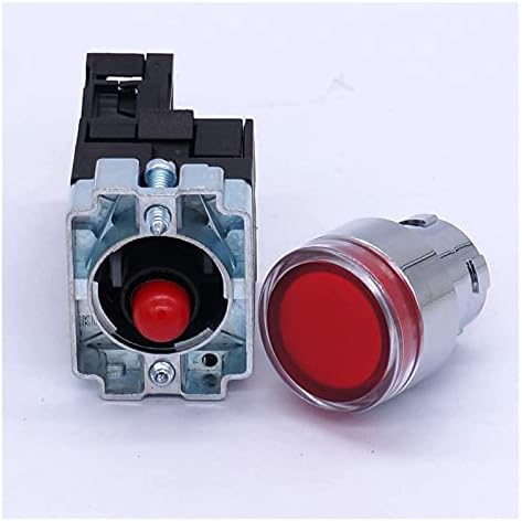 WTUKMO 22mm 1 NC Crveni LED gumb Switch 440V 10A PushButton sklopke sa LED lampicama 110V