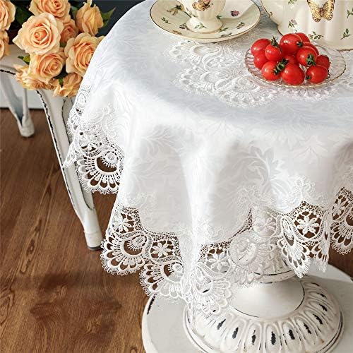 Krem bijeli mali kvadratni čipkasti stolnjak za vjenčanicu dom i kuhinju