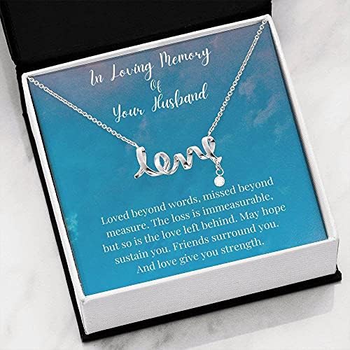 Nakit za karticu poruke, ručno rađena ogrlica - personalizirana ljubav Ljubav ogrlica, u ljubavi prema vašem suprugu, memorijalnim