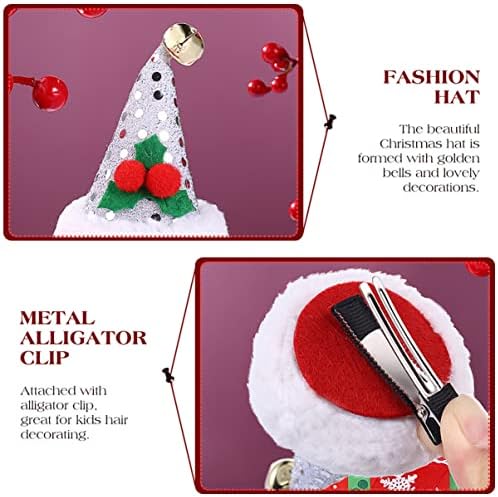 Nolitoy 28 kom Boolos Hat Pribor Dekors Nasumični materijal Dekorativno božićno bačva bačva kosa Barretts frizerski klipovi klipovi