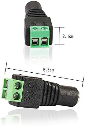 Treeeex 12V DC priključak za napajanje 5,5mm x 2,1mm, adapter za priključak za centralno napajanje kompatibilan sa kamerom DVR sigurnosni