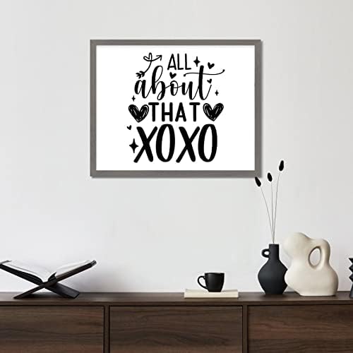 Ljubav rekavši moderni ukrasni znak sa drvenim okvirom parne tematske citati sve o tome da je xoxo uokviren drveni znakovi zaljubljeni