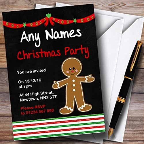 Kartica ZOO Gingerbread Man Crack Effect personalizirani Božić / Nova godina / apartmani za odmor.