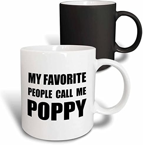 3drose Moji omiljeni ljudi me zovu Poppy-zabavni crni tekst dizajn za Djeda-šolje