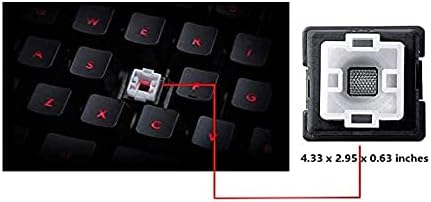 HYY paket od 5 crnih Romer-G mehaničkih prekidača za tastaturu zamjena za Logitech G310 G512 G513 K840 G613 G810 G910 G413 Pro