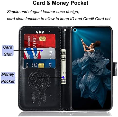 sidande futrola za Honor 20 Pro futrola za novčanik sa držačem kartice, [narukvica] Owl Premium PU kožna Navlaka za telefon na preklop