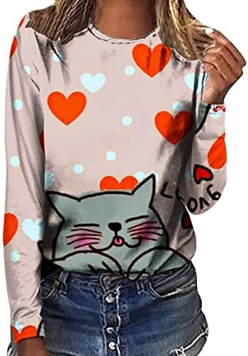 Ženske slatke životinjske grafike dugi rukavi dukserice meke bluze za Crewneck puloveri