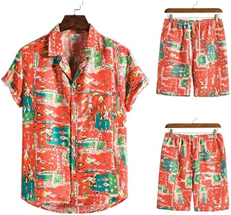 HNKDD muške havajske majice kratke hlače na plaži u stilu dvodijelnog spolja