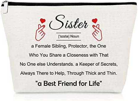 Hvala Pokloni iz sestre šminke torbe Smiješne sestre pokloni od sestre Brother Rođendan Poklon za dušu Sestru prijateljstvo Kozmetička vreća Pokloni za sestru Najbolji prijatelj Poklon za žene