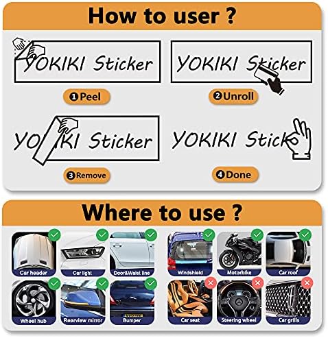 Yokiki Auto Racing Body Stripe 2pcs Reflektivni karbonski vlakni ukras automobila Vinilne naljepnice Prozor Auto dekor, veličina XL