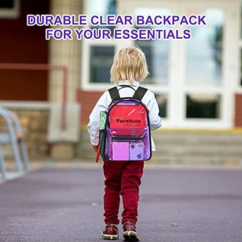 AROUVOG Mini Clear ruksak, vidjeti kroz male ruksake transparentan djecu Bookbag za školu sportski stadion sigurnost Travel Mini veličine