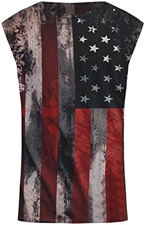 2023 Novi muški casual tenkovi Američka zastava Print simne bez rukava patriotski teže cool muški mogli izrez