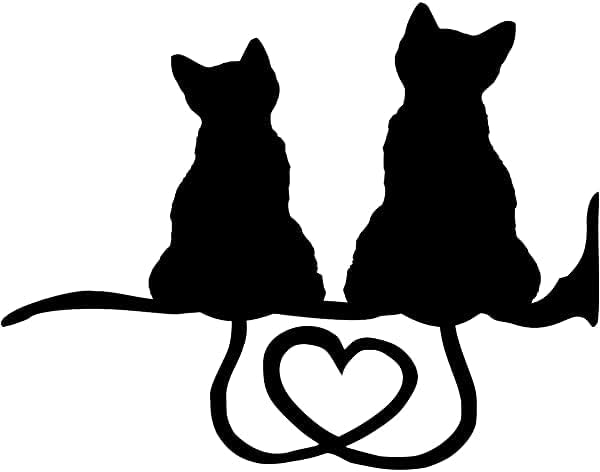 Mačka Ljubav Heart Decal Vinil naljepnica za | Automobili, prozor, kamioni, zidovi, laptop, skejtbord | Vodootporan | 6 |