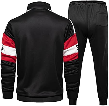 Muške dvodijelne setovi duge hlače postavljaju čvrste dugih rukava O vrat sportskih odijela Dizajnerske dukseve za muškarce crne boje