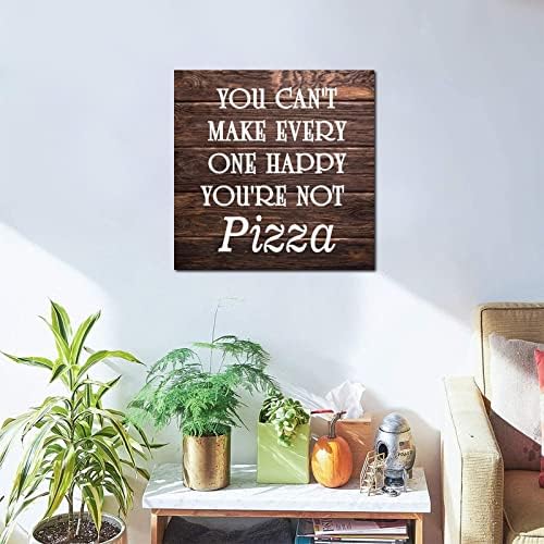 Drveni zidni znakovi s izrekom ne pizza vintage With Zidna umjetnost Inspirational Citat Wood Sign za kućna kuhinjska vrata ukras