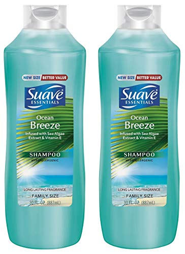 Suave Essentials Šampon-Ocean Breeze-Porodična Veličina-Net Wt. 30 FL oz po bočici - pakovanje od 2 bočice