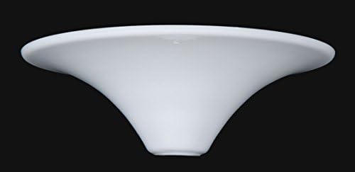 B & P Svjetiljka Stichel Stil Stil Clued White Glass Torchiere Shade Shade
