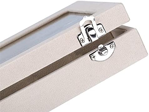 Boewill baršunasta kutija za nakit za žene sa prozirnim poklopcem uklonjivi pretinac za prstenje, minđuše, ogrlice