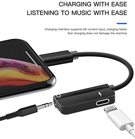 Adapter za slušalice na 3,5 mm Aux Audio priključak i punjač Extender Dongle slušalice Splitter kompatibilno sa iPhone 11 12 Mini