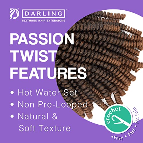 Darling Passion Twist 6X kukičanje ekstenzije za kosu , prirodan & meka tekstura, bomba Twist, prirodne i meke teksture, crna Afro