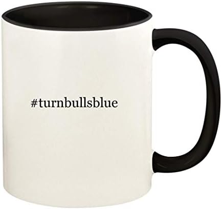 Knick Knack pokloni turnbullsblue-11oz Hashtag keramička ručka u boji i unutrašnja šolja za kafu, Crna