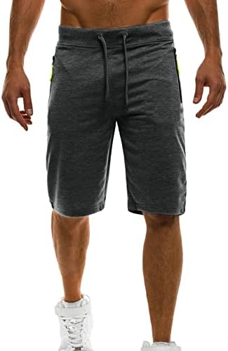 Vježbajte kratke srednje kratke hlače za muškarce sportski struk rastezljive kratke hlače džepovi ležerni čvrsti sa patentnim zatvaračem muški Casual