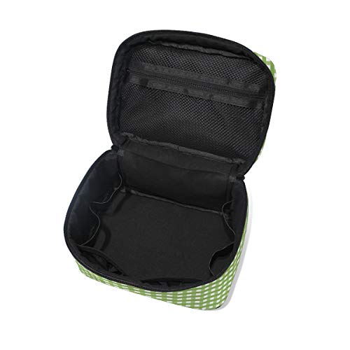 Travel Makeup Torba Portable Gingham uzorak Provjerite travu Zelene plaćene kozmetičke torbe, ručni toaletni torba Organizator za
