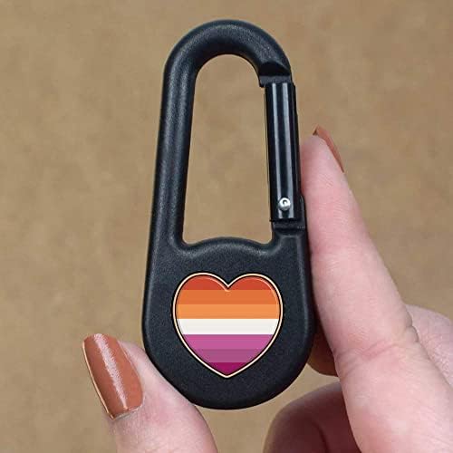 Azeeda 'Lesbian Pride Flag Heart' Compass Keyring