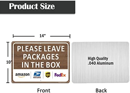 Klotid 2 Paket paketa Dostava Napišite upute za dostavu za FedEx UPS USPS DHL znak, 10 x 14 rđe besplatni aluminij, jednostavan ugradnja unutarnje ili vanjske upotrebe, vodootporna i izdržljiva mastila