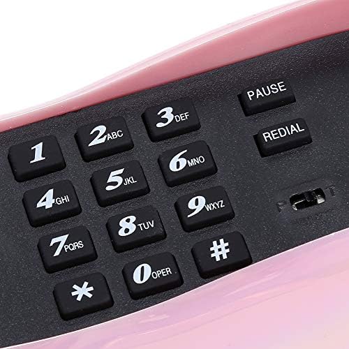 Fiksni telefon, ružičasti usna HD CHALL KVALITET Žičana desktop Telefon Početna Ured za uređenje sa funkcijom skladištenja brojeva