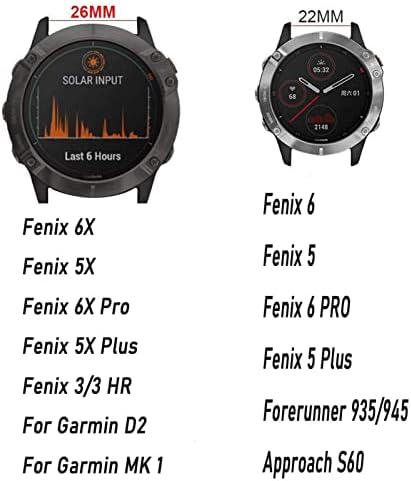 Eidkgd 22mm traka za sat za Garmin Forerunner 945 935 Fenix 5 5Plus Fenix 6 Pro Silikonski Smart Watch Band brzo oslobađanje narukvica