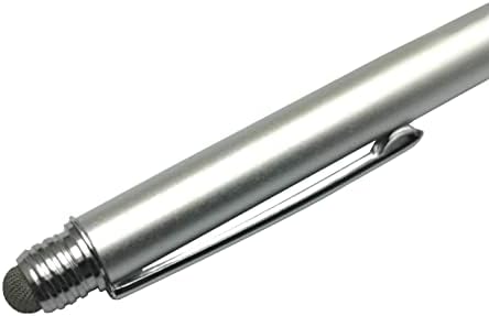 Boxwave Stylus olovkom Kompatibilan je s Alcatel 1L Pro - Dualtip Capacitiv Stylus, Fiber Tip Disc Tip kapacitivni olovka za Alcatel 1L Pro - Metallic Silver
