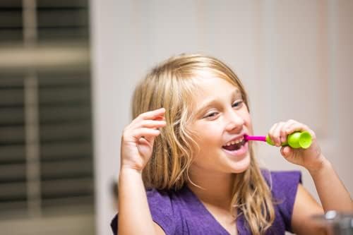 Farber Baby Kids Set četkica za zube-Dječija četkica za zube 6 paketa sa kompaktnim, izuzetno mekanim čekinjama za osjetljive zube i ručkama za usisavanje koje se lako prianjaju – uključuje 6 putnih navlaka