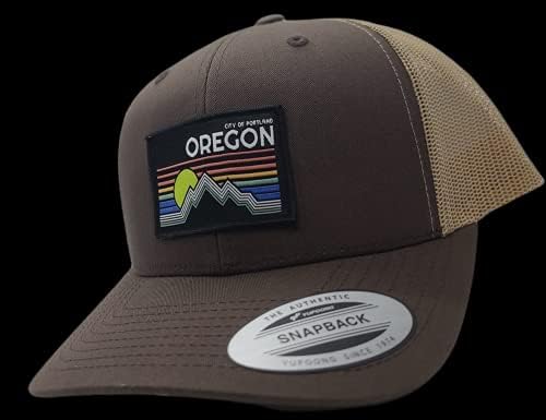 Kamionska kapa-kapa Oregon sa starinskom syle zakrpom