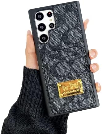 Luksuzna torbica za telefon za Samsung Galaxy S23 Ultra futrola, klasična PU kožna zaštitna futrola sa držačem gotovinske kartice