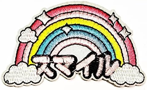 Kleenplus Pastel Rainbow Slatka Vezena Patch Tkanina Naljepnica Crtani Filmovi Djeca Djeca Pegla Na Šivajte Suvenir Poklon Zakrpe