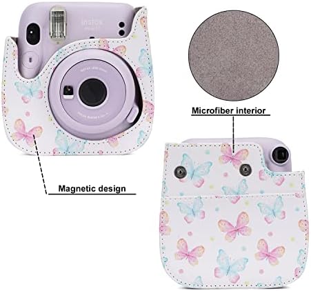 Frankmate Instant Kamera kompatibilna sa Fujifilm Instax Mini 11/9/8/8+ Pu kožnom torbom sa džepom i podesivim naramenicama Mini foto