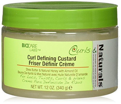 Curls & Naturals Curl Defining Custard-styling Gel W / Shea Butter, prirodni med i bademovo ulje-zaglađuje i vlaži kosu-Curl Enhancer za definirane stilove - Hair Styling Cream