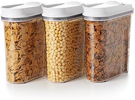 Set od 3 kompleta dozatora za žitarice i kontejneri - nepropusno skladištenje hrane - 6,0 Qt za rasutu hranu & jasnije, 6,0 Qt-kvadratna - rasuta hrana