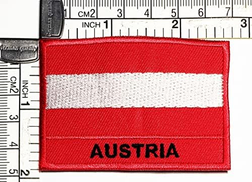 Kleenplus 3kom. 1, 7X2, 6 INČA. Austrija Zastava Patch taktički vojna Zastava Appliques zakrpe Svjetska Zastava zemlje vezeni za kostimirane