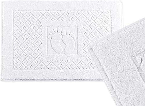 Bijeli tepih za kupatilo podne prostirke-perive meke kade tuš umivaonik podni ručnici - turski pamučni ručnici za kupanje za pod kupatila
