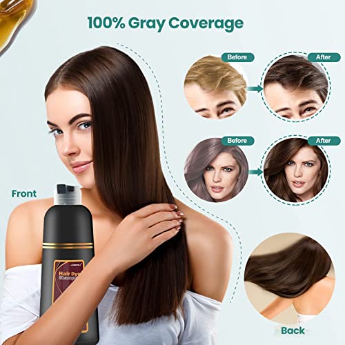 Fondiia Meidu Dye Dye šampon 3 u 1 Jednostavni šampon bez amonijaka za žene i muškarce siva pokrivenost kose tamna kafa
