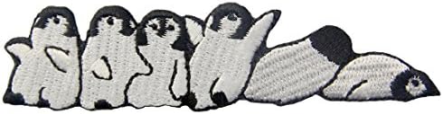 Slatka pingvinska patch vezena aplikacija za šištanje na šinu grb
