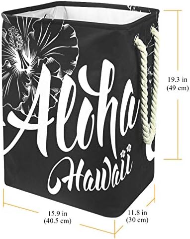 NDKMEHFOJ Aloha Hawaii korpe za veš korpe vodootporni Sorter za prljavu odeću sklopiva meka ručka šarena za kućne odvojive nosače