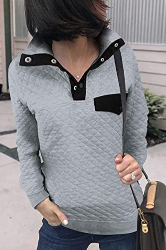 BTFBM Ženski modni prekrivani uzorak lagani patentni zatvarač s dugim rukavima povremene dame dukseri pulovera majice